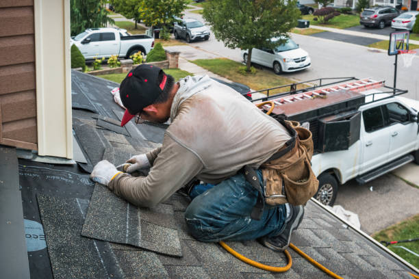 Professional Roof Leak Repair technician working in Upland, IN